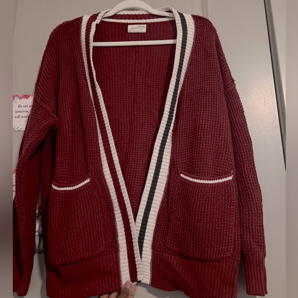Burgundy Cardigan